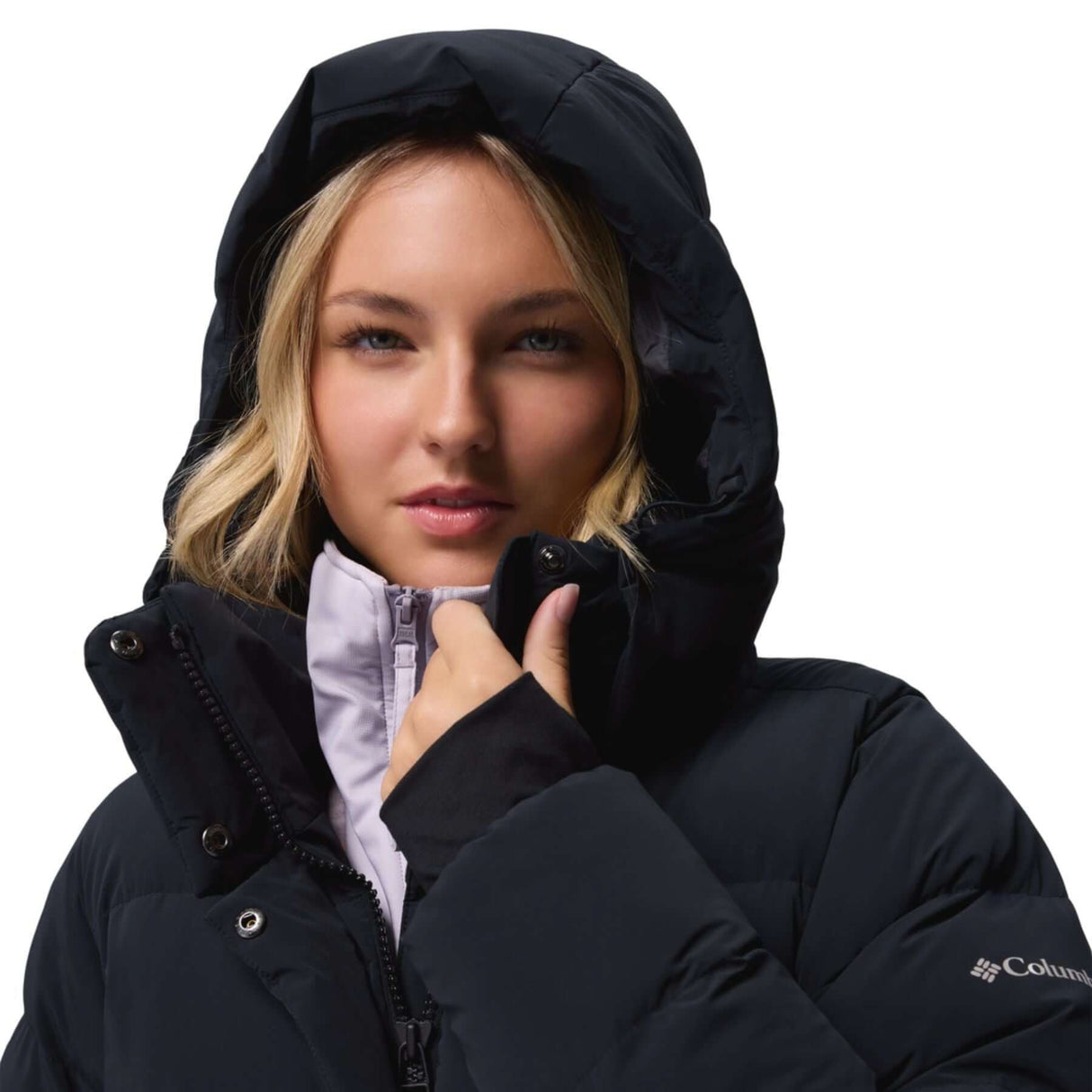 Columbia Women's Amaze Puff Long Hooded Jacket Black / X-Small-Black / Small-Black / Medium-Black / Large-Black / X-Large #- 53 Degrees North 