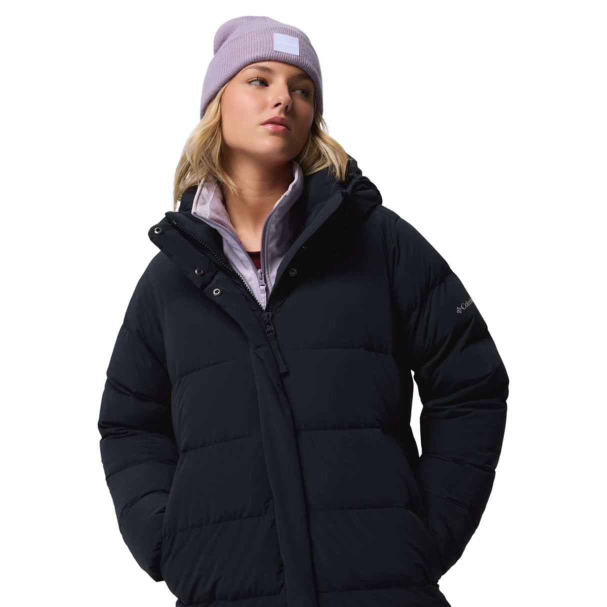 Columbia Women's Amaze Puff Long Hooded Jacket Black / X-Small-Black / Small-Black / Medium-Black / Large-Black / X-Large #- 53 Degrees North 