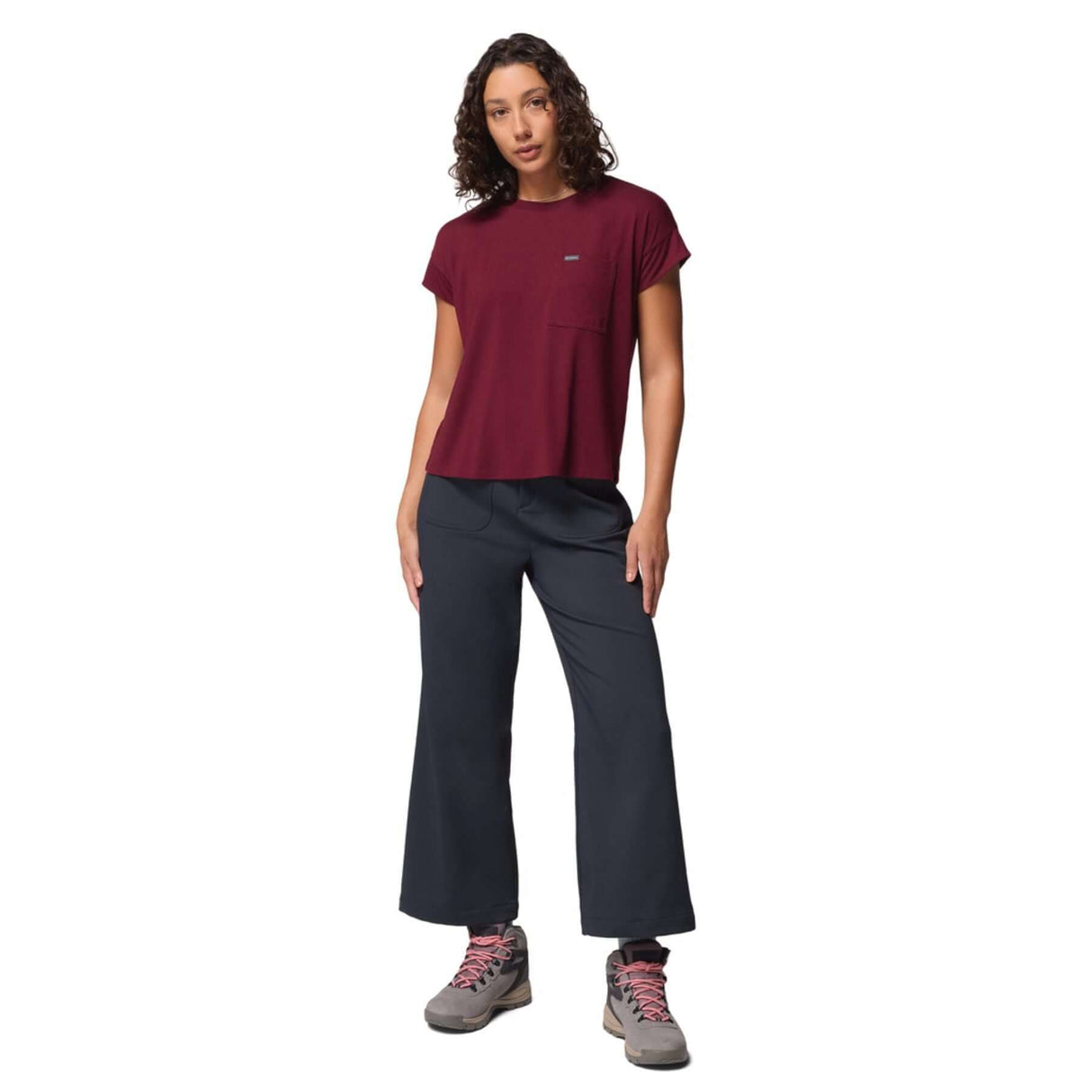 Columbia Women's Daniela Falls T-Shirt Rich Wine / X-Small-Rich Wine / Small-Rich Wine / Medium-Rich Wine / Large-Rich Wine / X-Large #- 53 Degrees North 