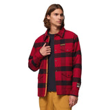 Columbia Men's High Cascades Shirt Jacket Red Dahlia Tims Buffalo Plaid / X-Small-Red Dahlia Tims Buffalo Plaid / Small-Red Dahlia Tims Buffalo Plaid / Medium-Red Dahlia Tims Buffalo Plaid / Large-Red Dahlia Tims Buffalo Plaid / X-Large #- 53 Degrees North 