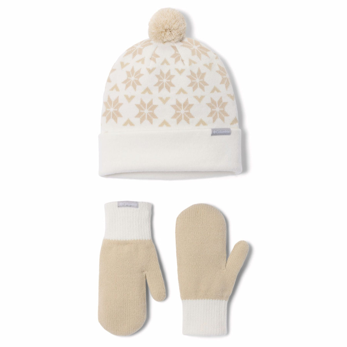 Women's Snowflake Beanie and Mitten Set