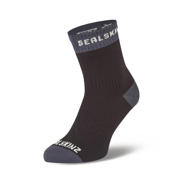 Sealskinz Wretham Waterproof Warm Weather Ankle Length Sock Black / Small (UK 3-5)-Black / Medium (UK 6-8)-Black / Large (UK 9-11)-Black / X-Large (UK 12-14) #- 53 Degrees North 