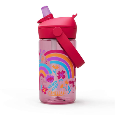 Camelbak Thrive Flip Straw Kids 400ml Water Bottle Sharks and Rays-Rainbow Floral-Clear #- 53 Degrees North 