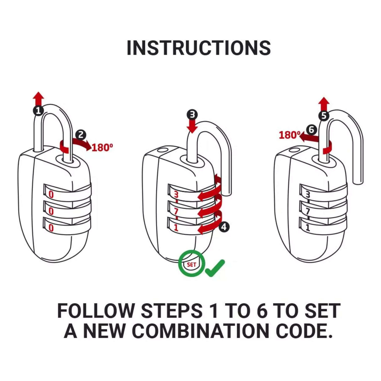 Go Travel Mini Combi Twin Padlocks Default Title #- 53 Degrees North 