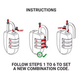 Go Travel Mini Combi Twin Padlocks Default Title #- 53 Degrees North 