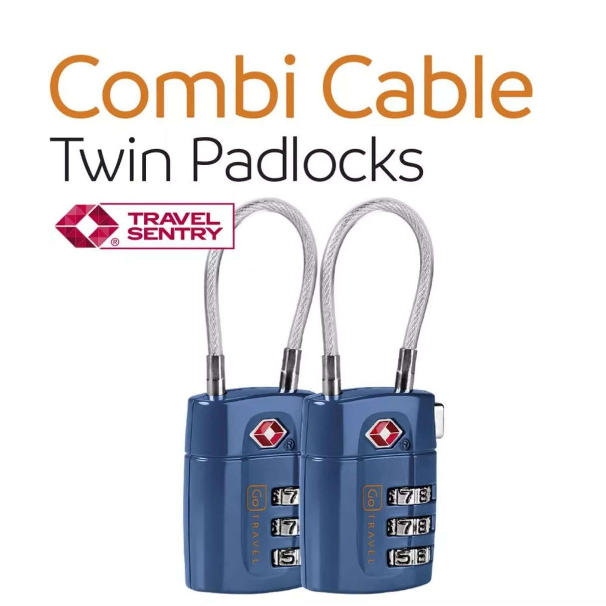 Go Travel Combi Cable Twin Padlocks Default Title #- 53 Degrees North 