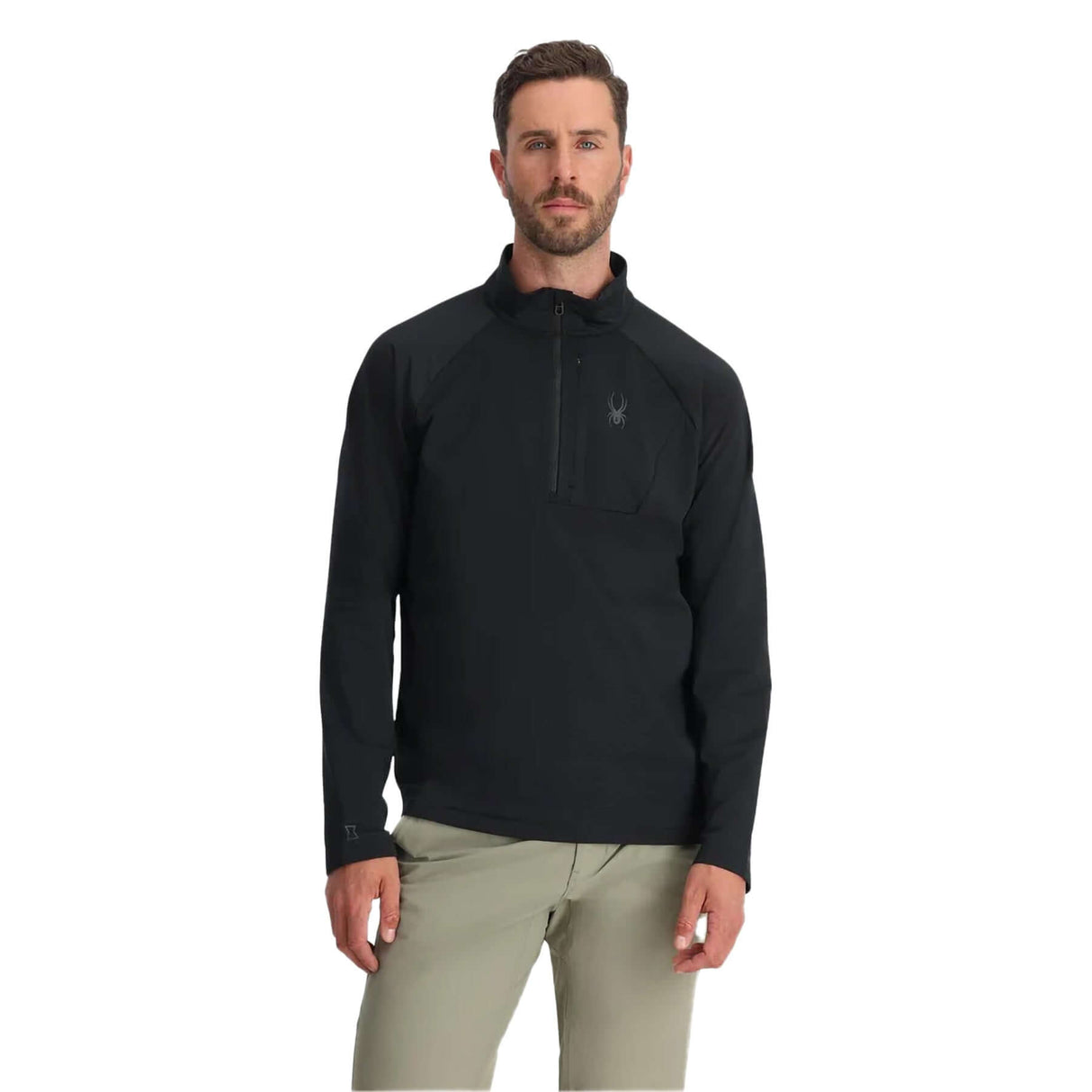 Spyder Men's Gridweb Fleece Half Zip Pullover Black / Small-Black / Medium-Black / Large-Black / X-Large-Black / XX-Large #- 53 Degrees North 