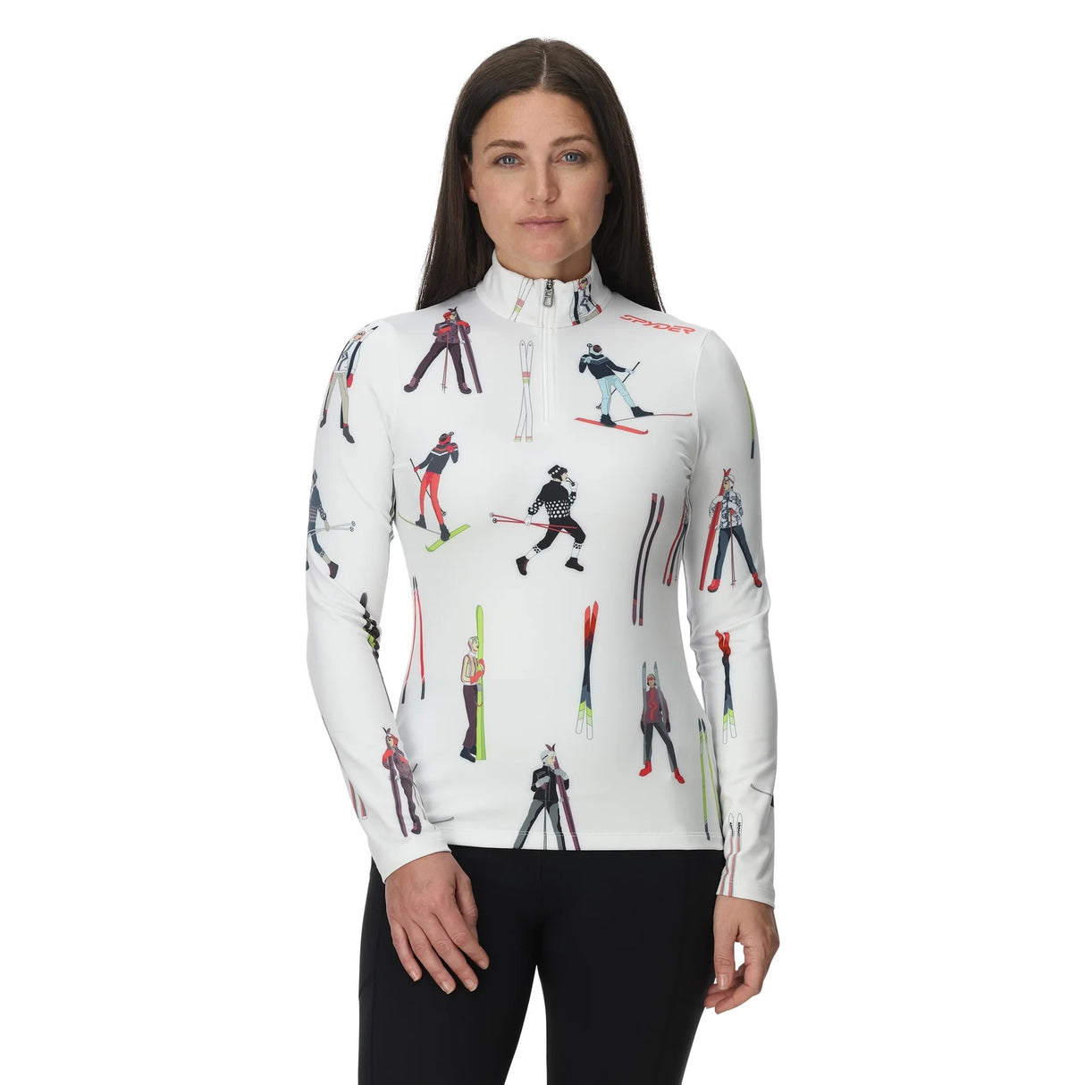 Spyder Women's Vivid 1/2 Zip Shirt Animal Print / X-Small-Animal Print / Small-Animal Print / Medium-Animal Print / Large-Vintage Vibes / X-Small #- 53 Degrees North 