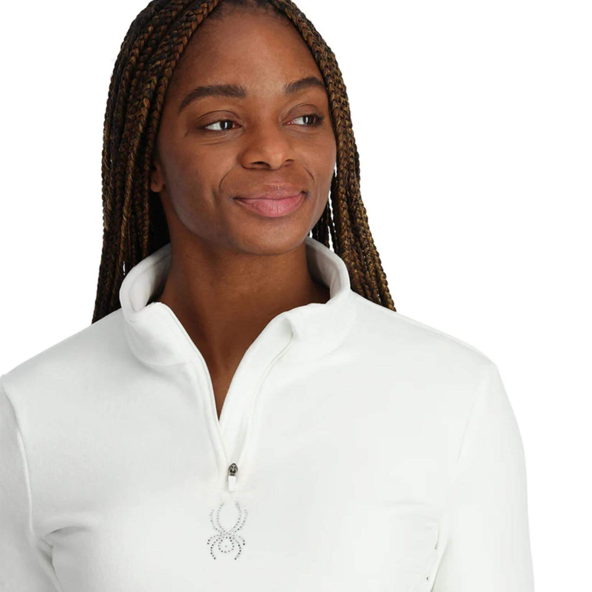 Spyder Women's Shimmer Bug Half Zip Pullover White / X-Small-White / Small-White / Medium-White / Large-White / XX-Large #- 53 Degrees North 