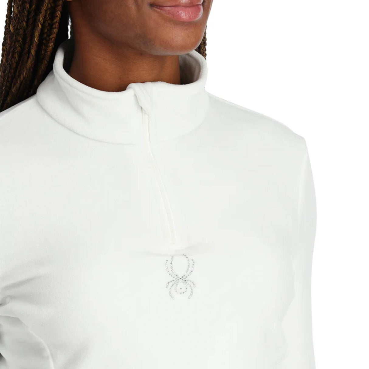 Spyder Women's Shimmer Bug Half Zip Pullover White / X-Small-White / Small-White / Medium-White / Large-White / XX-Large #- 53 Degrees North 