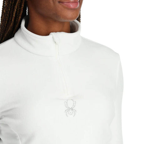 Spyder Women's Shimmer Bug Half Zip Pullover White / X-Small-White / Small-White / Medium-White / Large-White / XX-Large #- 53 Degrees North 