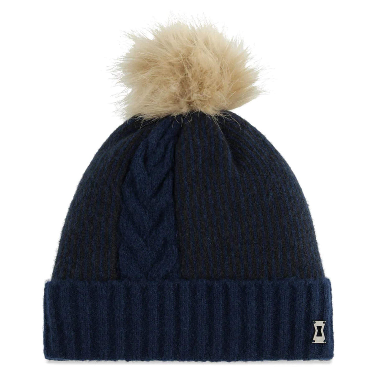 Spyder Plait Pom Hat True Navy #- 53 Degrees North 