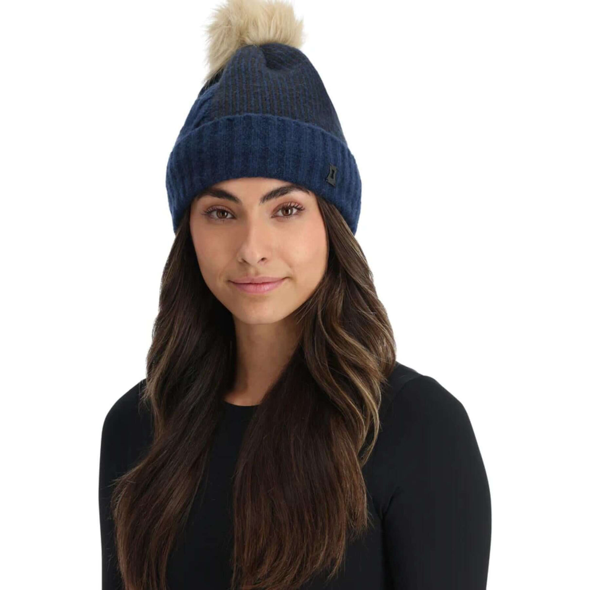Spyder Plait Pom Hat True Navy #- 53 Degrees North 
