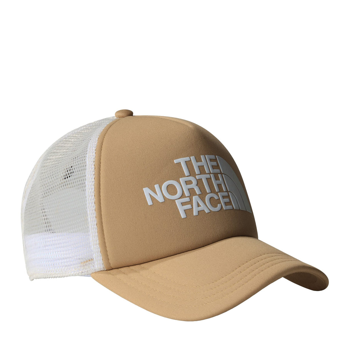 The North Face TNF Logo Trucker Cap Khaki Stone/TNF White-TNF Black/TNF White - 53 Degrees North 