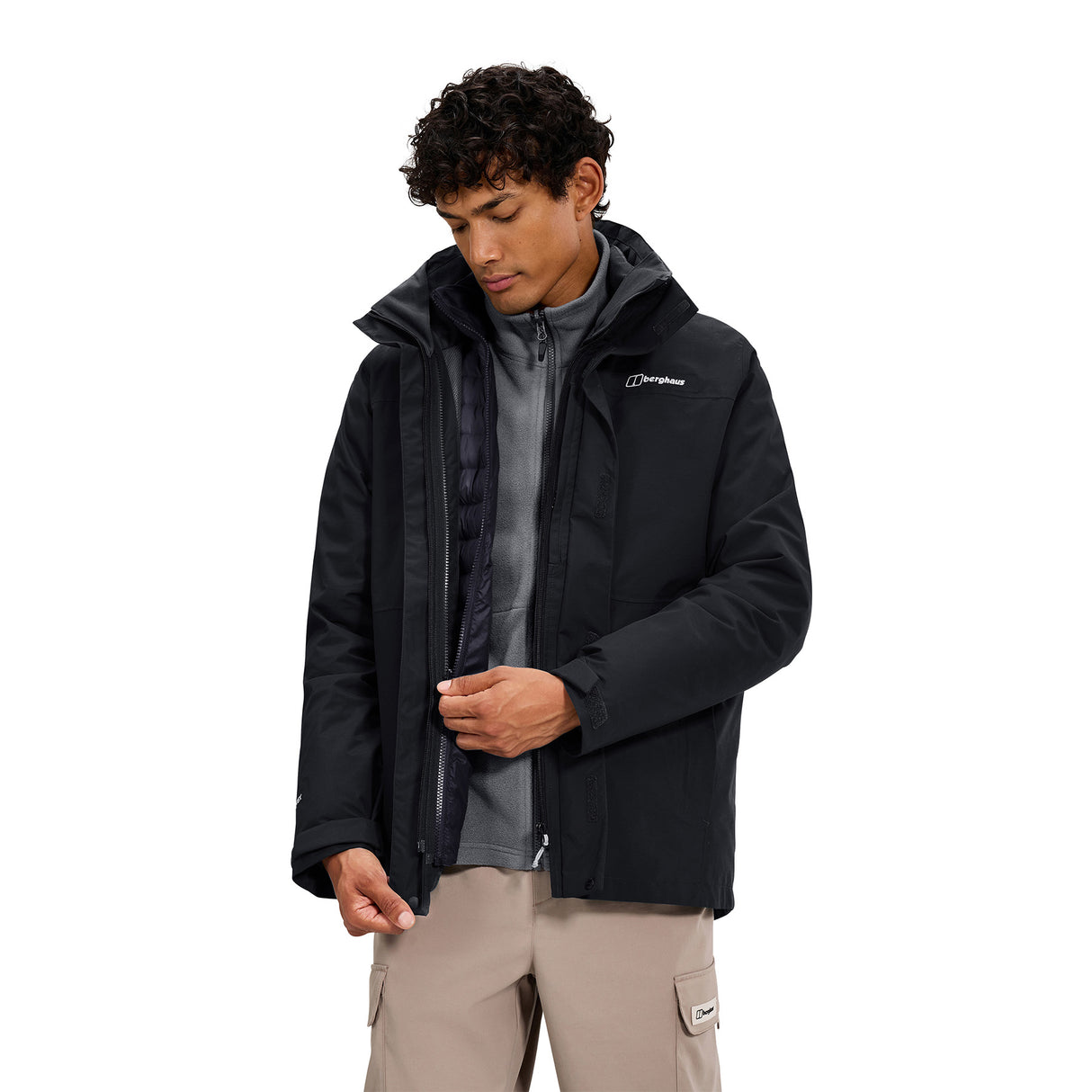 Berghaus Men's Hillwalker 2.0 Gemini Highloft 3 in 1 GORE-TEX Jacket Black / Small - 53 Degrees North