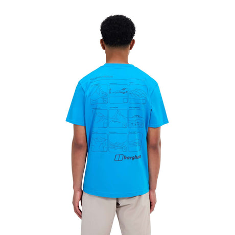 Berghaus Men's Mountain Checklist Short Sleeve Tee Grey / Small-Grey / Medium-Grey / Large-Grey / X-Large-Grey / XX-Large #- 53 Degrees North 