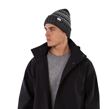 Barts Travvis Beanie Black-Wheat-Navy #- 53 Degrees North 