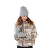 Barts Witzia Gloves Heather Grey-Light Brown-Hot Pink #- 53 Degrees North 