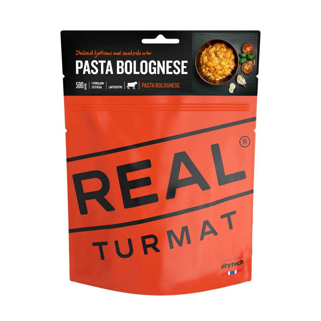 Real Turmat Pasta Bolognese 500g Orange #- 53 Degrees North 