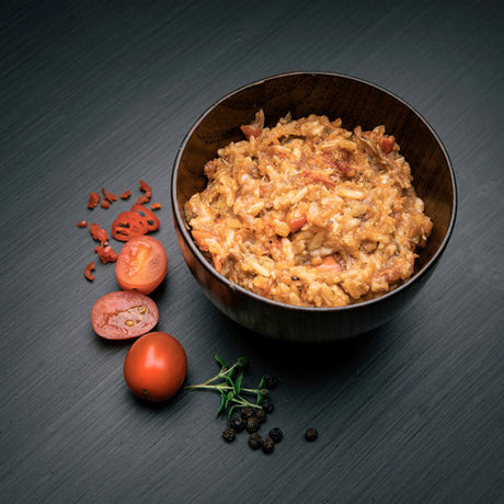 Real Turmat Pulled Pork With Rice 500g Orange - 53 Degrees North