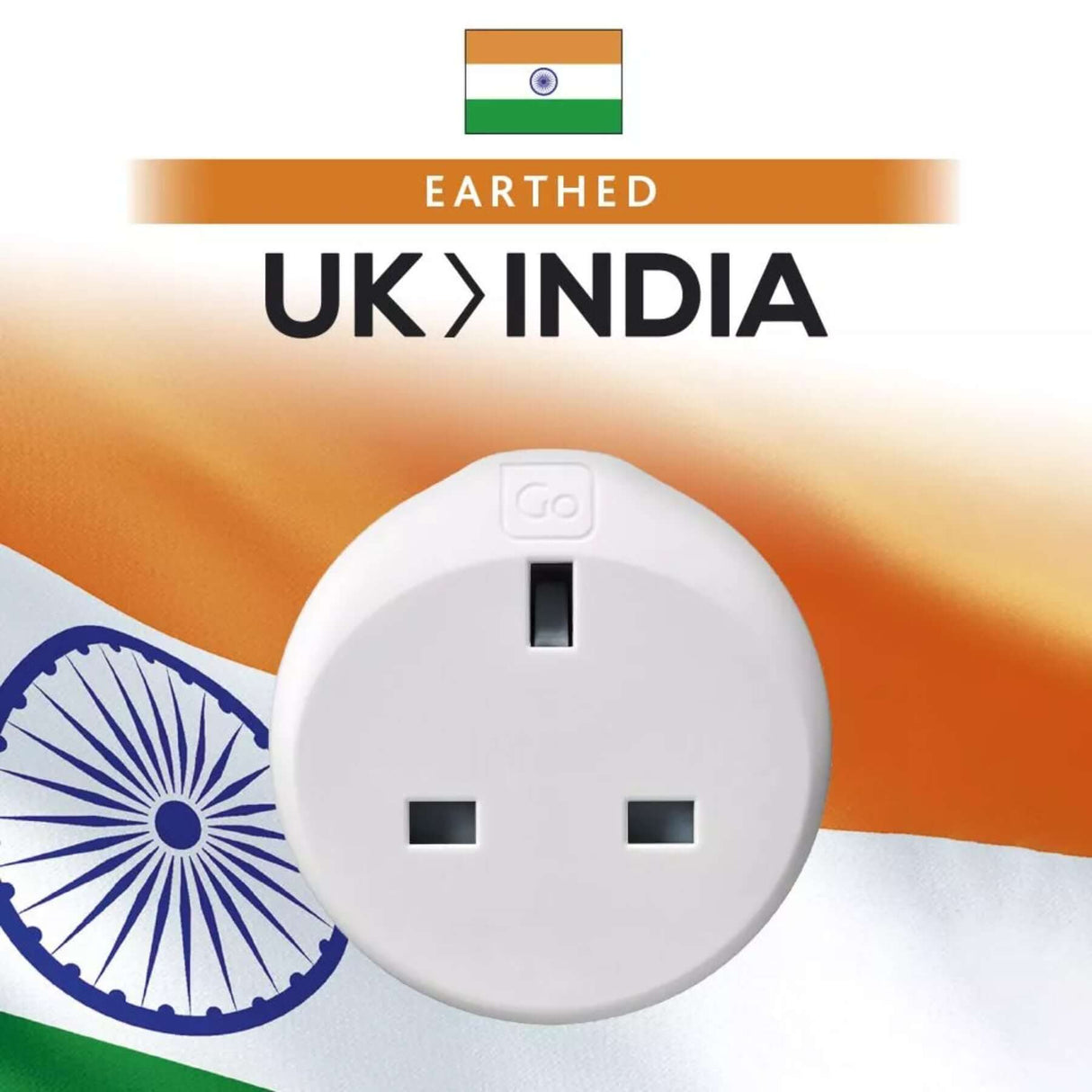Go Travel UK-India Adaptor Default Title #- 53 Degrees North 