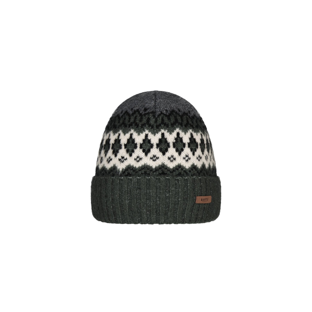 Barts Men's Gregorys Beanie Dark Heather-Army-Light Brown #- 53 Degrees North 