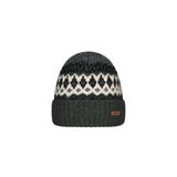 Barts Men's Gregorys Beanie Dark Heather-Army-Light Brown #- 53 Degrees North 