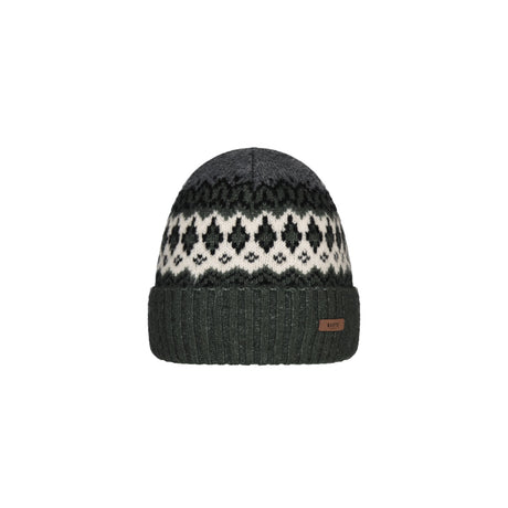 Barts Men's Gregorys Beanie Dark Heather-Army-Light Brown #- 53 Degrees North 