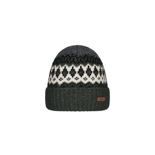 Barts Men's Gregorys Beanie Dark Heather-Army-Light Brown #- 53 Degrees North 