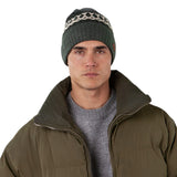 Barts Men's Gregorys Beanie Dark Heather-Army-Light Brown #- 53 Degrees North 