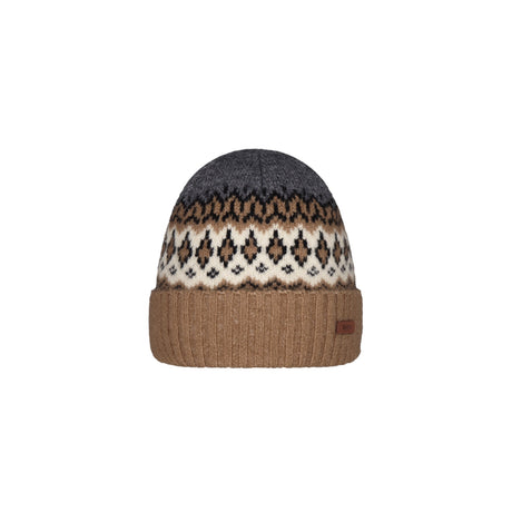 Barts Men's Gregorys Beanie Dark Heather-Army-Light Brown #- 53 Degrees North 