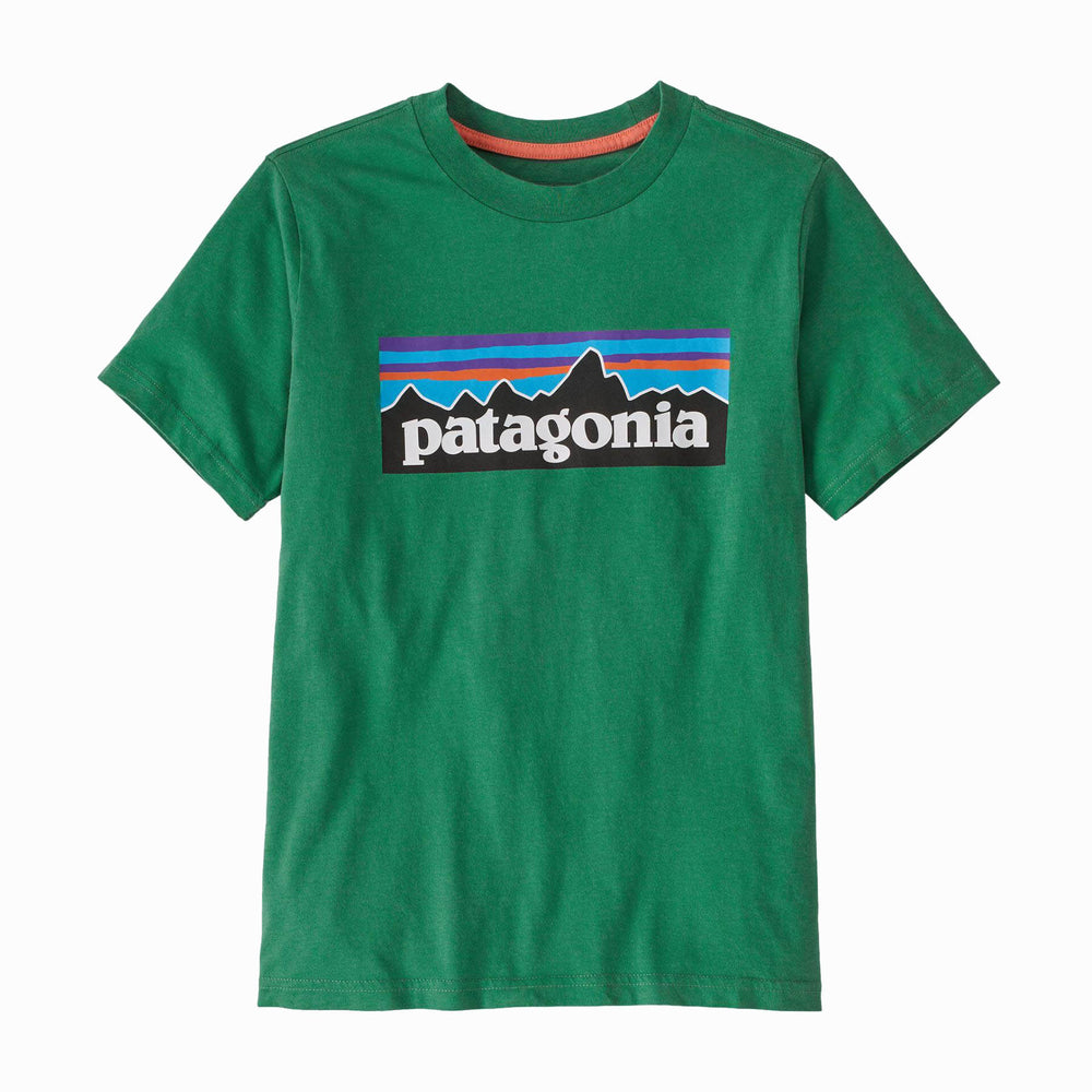 Patagonia Kid's P-6 Logo T-Shirt #color_gather-green