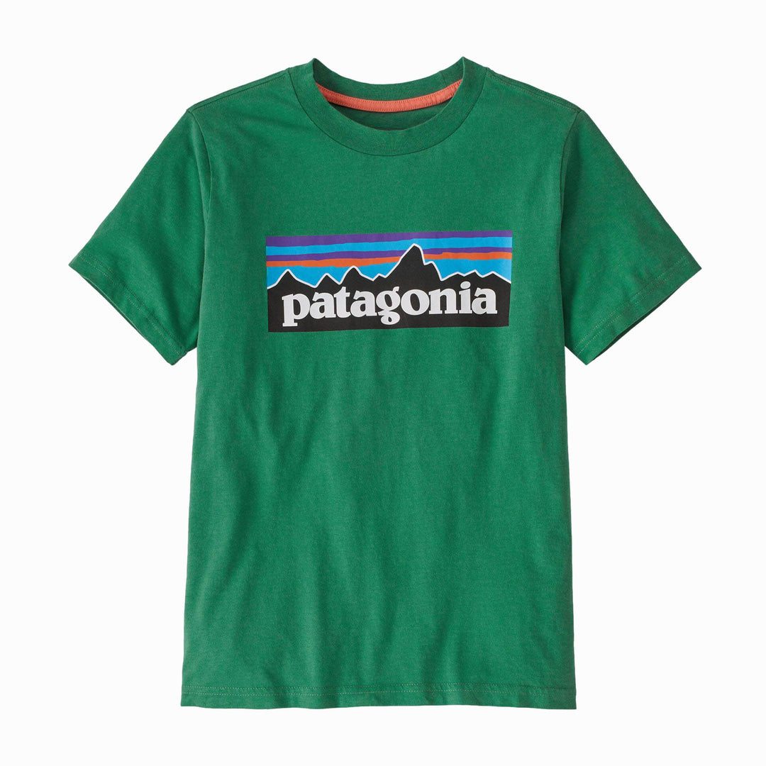 Patagonia Kid's P-6 Logo T-Shirt #color_gather-green