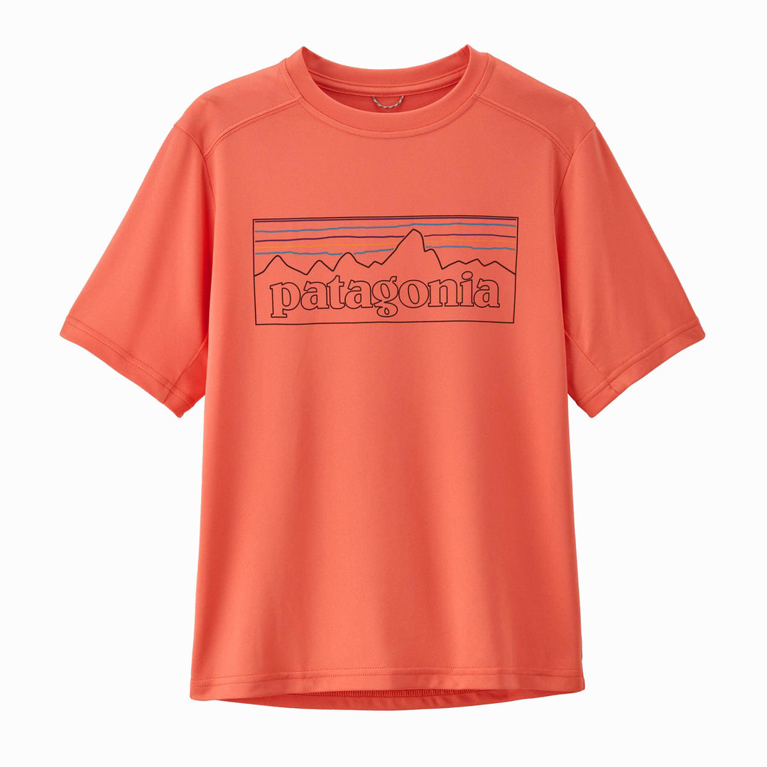 Patagonia Kid's Cap SW T-Shirt #color_p-6-outline-coho-coral