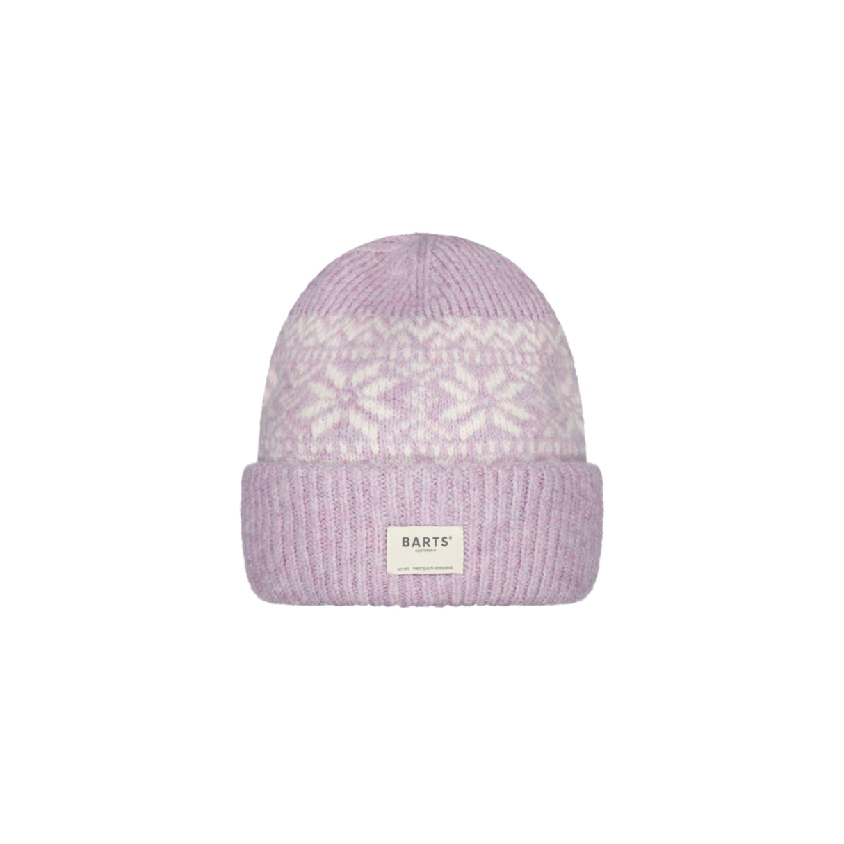 Barts Negomba Stretchy Beanie Heather Grey-Orchid #- 53 Degrees North 
