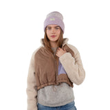 Barts Negomba Stretchy Beanie Heather Grey-Orchid #- 53 Degrees North 