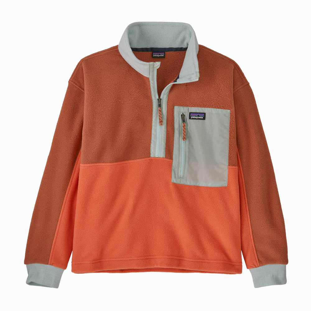 Patagonia Kid's Microdini 1/2 Zip Pullover #color_coho-coral