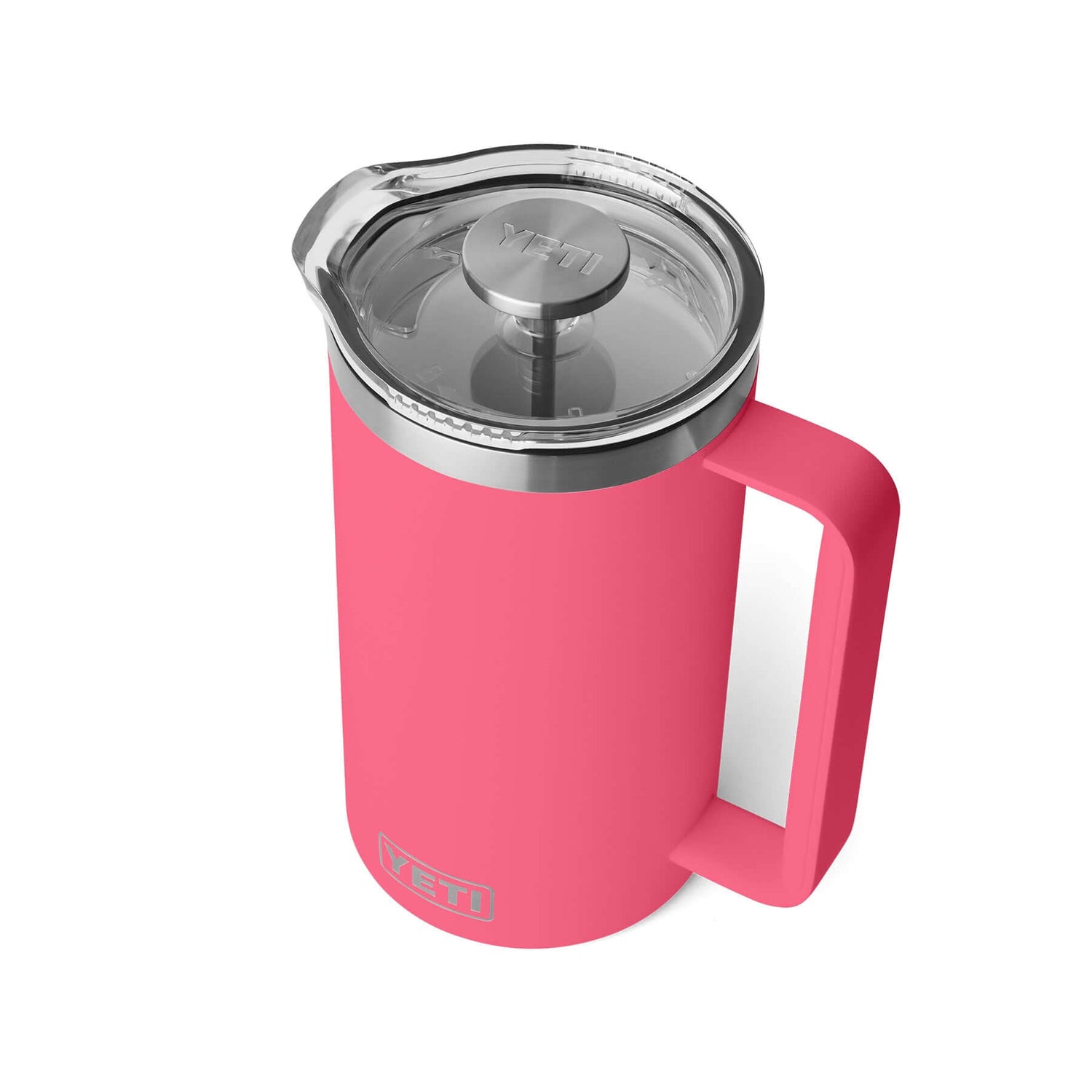 YETI Rambler French Press 34oz Black Forest Green-Tropical Pink-Navy-Rescue Red-White #- 53 Degrees North 
