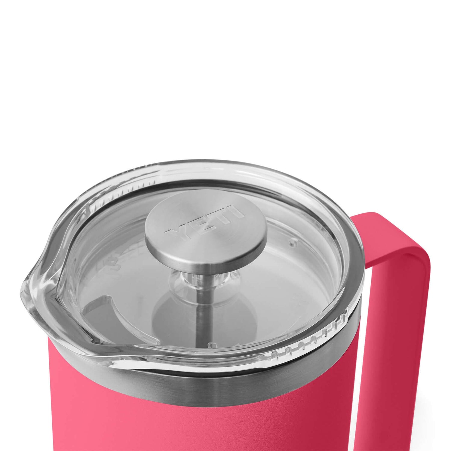 YETI Rambler French Press 34oz Black Forest Green-Tropical Pink-Navy-Rescue Red-White #- 53 Degrees North 