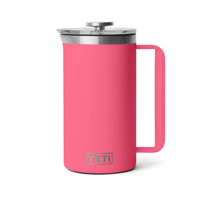 YETI Rambler French Press 34oz Black Forest Green-Tropical Pink-Navy-Rescue Red-White #- 53 Degrees North 