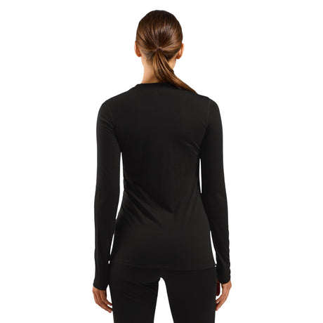 Odlo Women's Merino 160 Baselayer Top Crew Neck Black / X-Small-Black / Small-Black / Medium-Black / Large-Black / X-Large #- 53 Degrees North 