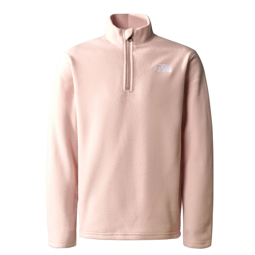 The North Face Youth's Glacier Fleece 1/4 Zip #color_pink-moss
