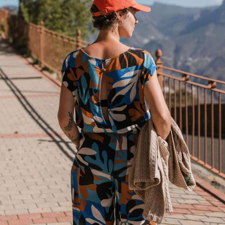 Passenger Women's Thimbleberry Jumpsuit Mountain Foliage Blue / X-Small-Mountain Foliage Blue / Small-Mountain Foliage Blue / Medium-Mountain Foliage Blue / Large-Mountain Foliage Blue / X-Large #- 53 Degrees North 