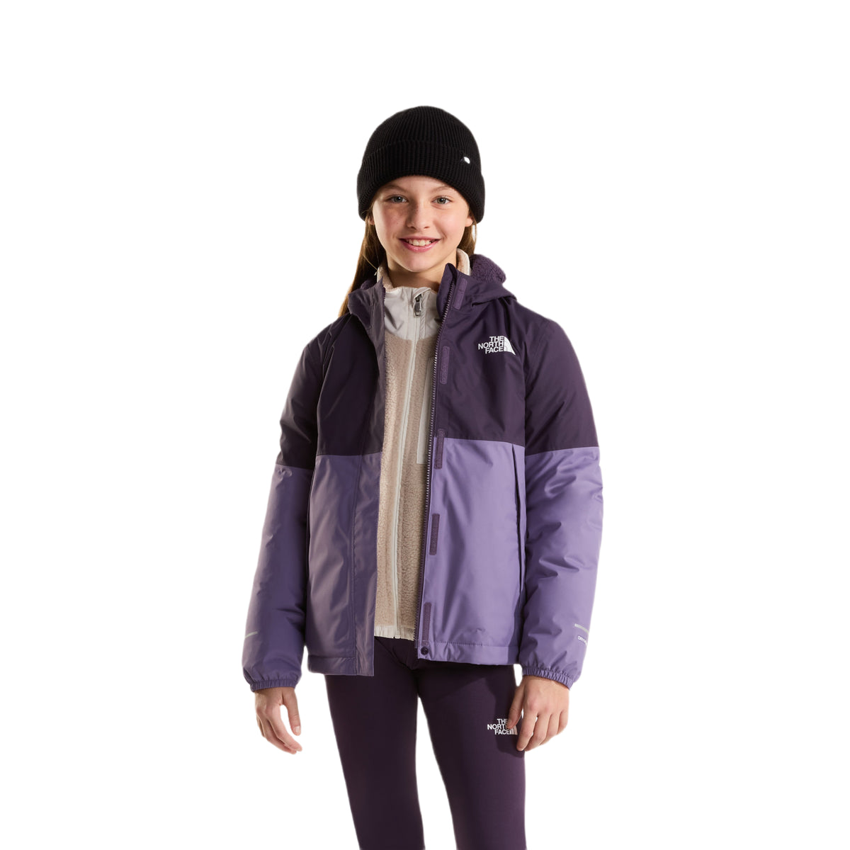 The North Face Girls' Warm Antora Rain Jacket Endless Dusk/Grounded Purple / Age 7-8 - 53 Degrees North