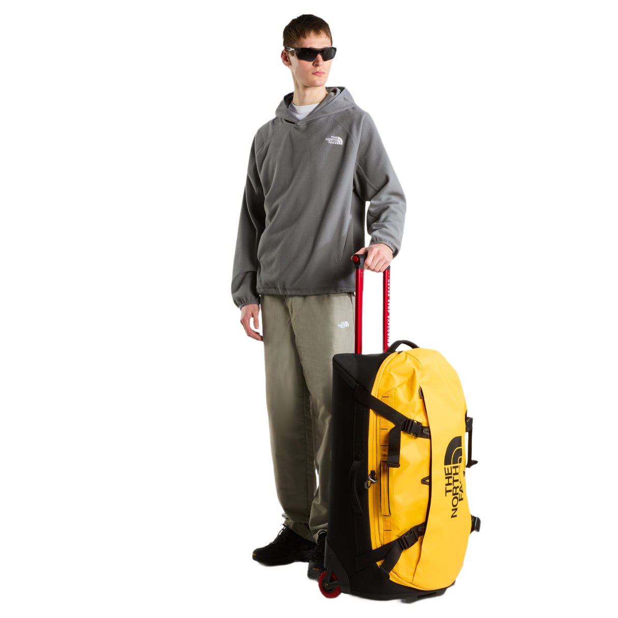 The North Face Base Camp Rolling Thunder 28" Wheeled Travel Bag - 95L Summit Gold/TNF Black - 53 Degrees North