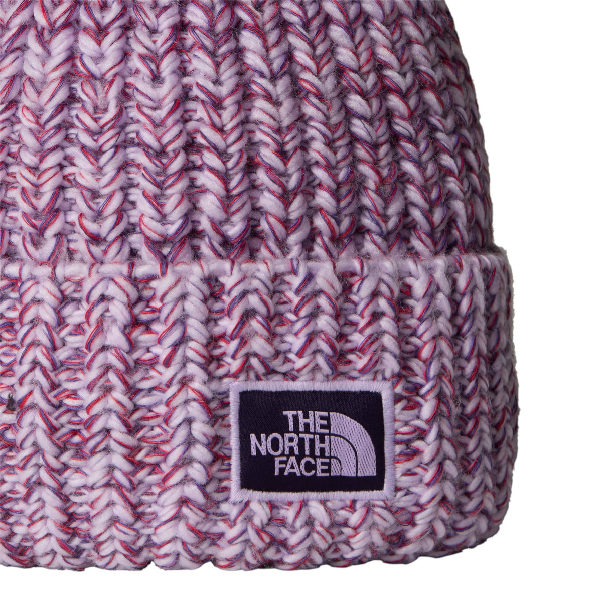 The North Face Cozy Chunky Cabin Beanie TNF Black/White Dune-Lite Lilac/Peak Purple #- 53 Degrees North 