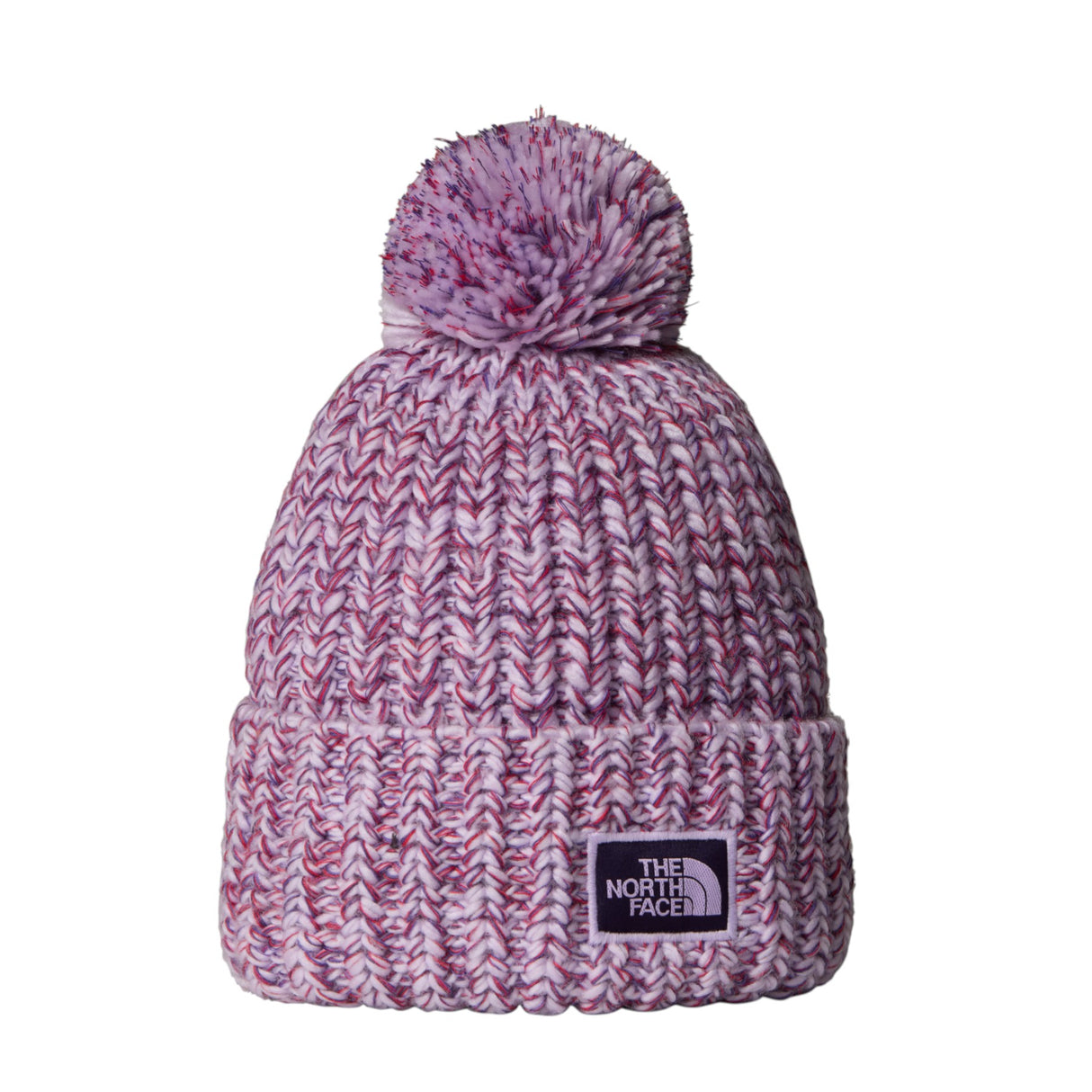 The North Face Cozy Chunky Cabin Beanie TNF Black/White Dune-Lite Lilac/Peak Purple #- 53 Degrees North 