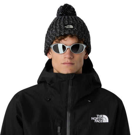 The North Face Cozy Chunky Cabin Beanie TNF Black/White Dune-Lite Lilac/Peak Purple #- 53 Degrees North 