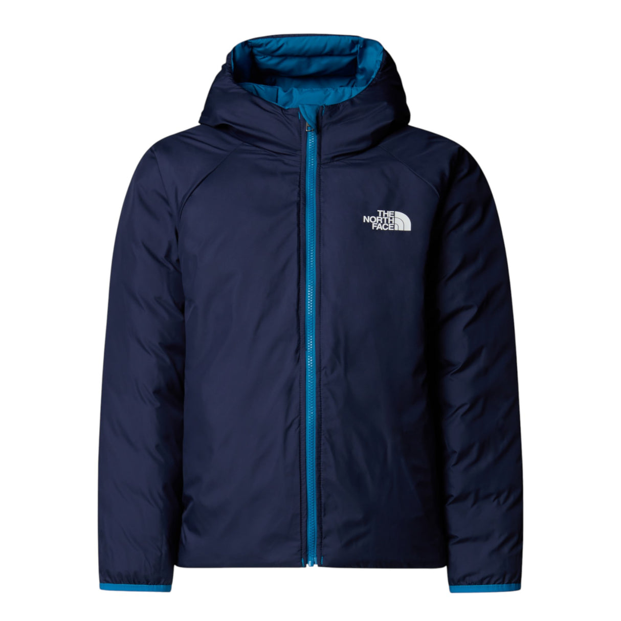 The North Face Boys' Reversible Perrito Hooded Jacket Dusk Blue / Age 5-6-Dusk Blue / Age 7-8-Dusk Blue / Age 9-10-Dusk Blue / Age 11-12-Dusk Blue / Age 14-16 #- 53 Degrees North 