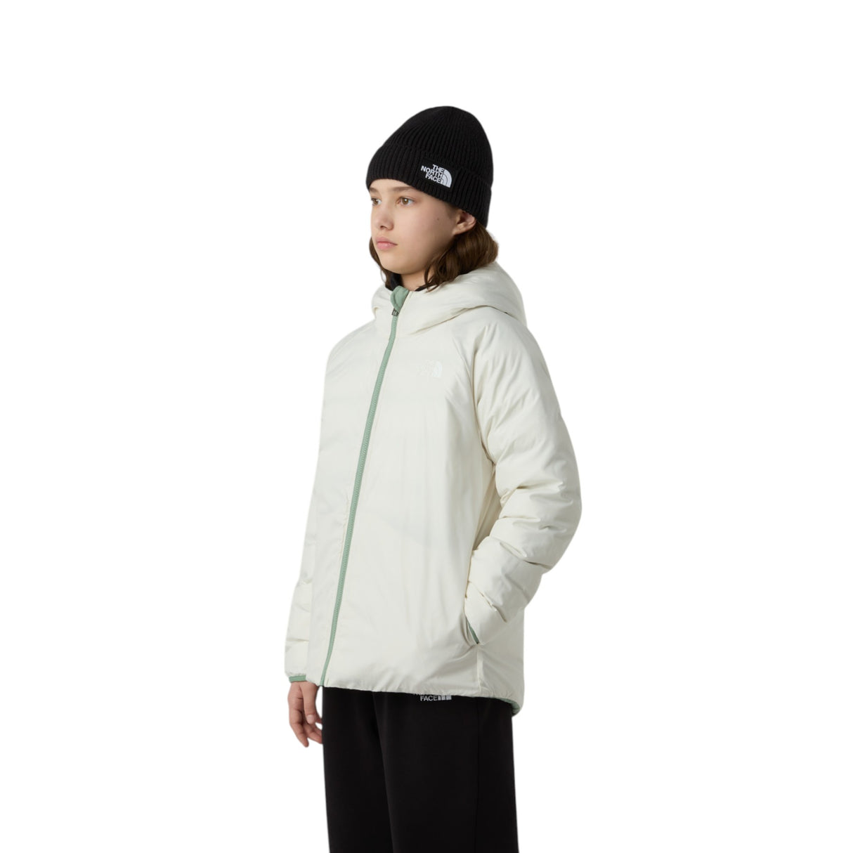The North Face Girls' Reversible Perrito Hooded Jacket Slate Moss / Age 5-6-Slate Moss / Age 7-8-Slate Moss / Age 9-10-Slate Moss / Age 11-12-Slate Moss / Age 14-16 #- 53 Degrees North 